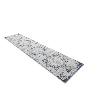 Navy Blue 2' 7 x 12' Symphony Outdoor Runner Area Rug Weather Resistant for Patio, Deck, Terrace, Balcony, Porch Durable Outside Carpet for Sale at Rug Engine