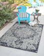Navy Blue 2' x 3' 1 Symphony Outdoor Rectangle Area Rug Weather Resistant for Patio, Deck, Terrace, Balcony, Porch Durable Outside Carpet for Sale at Rug Engine