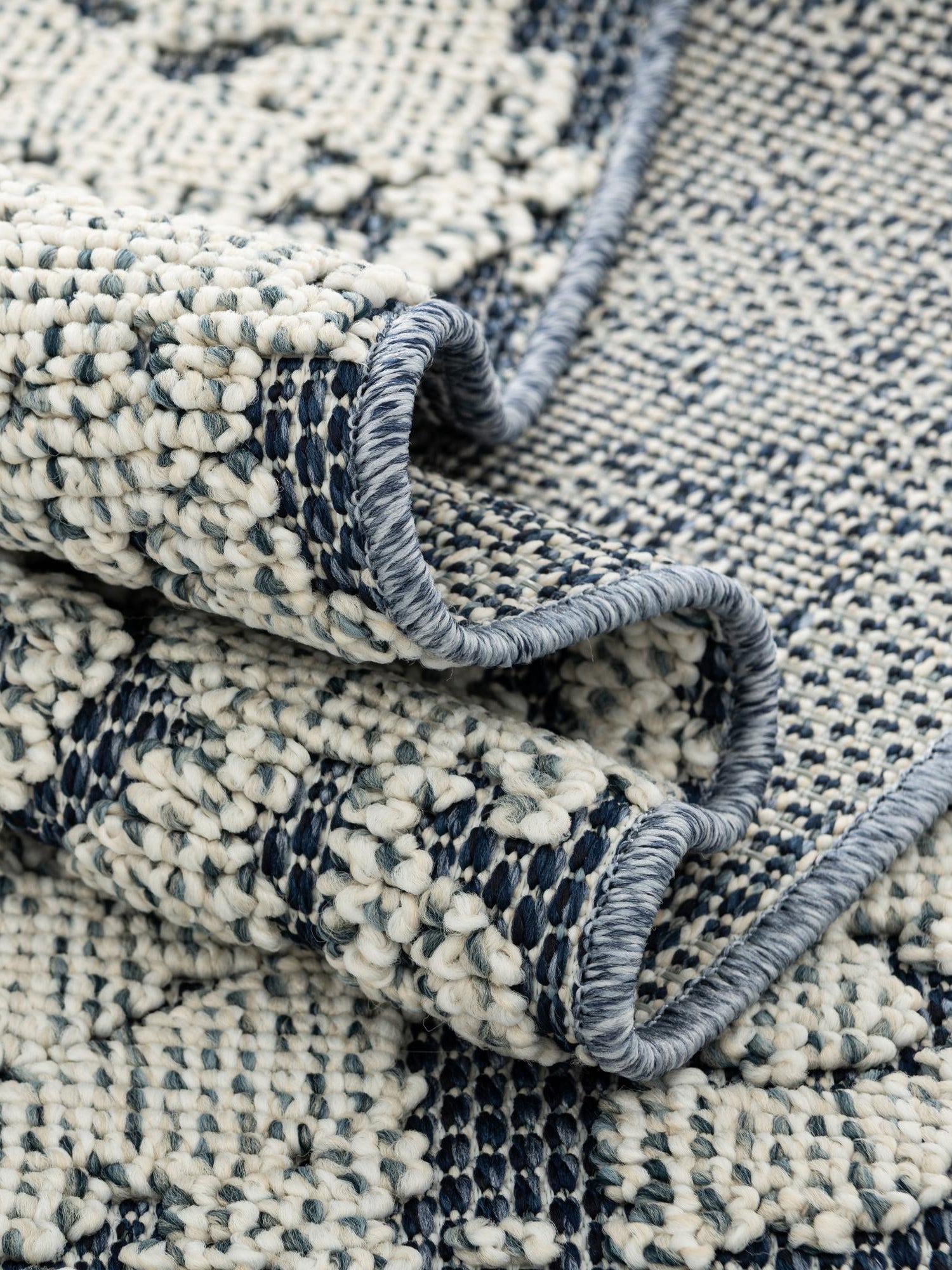 Navy Blue 10' x 14' 1 Symphony Outdoor Rectangle Area Rug Weather Resistant for Patio, Deck, Terrace, Balcony, Porch Durable Outside Carpet for Sale at Rug Engine