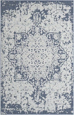 Navy Blue 5' 3 x 8' Symphony Outdoor Rectangle Area Rug Weather Resistant for Patio, Deck, Terrace, Balcony, Porch Durable Outside Carpet for Sale at Rug Engine