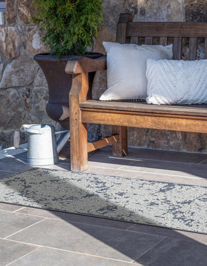 Navy Blue 2' x 8' Symphony Outdoor Runner Area Rug Weather Resistant for Patio, Deck, Terrace, Balcony, Porch Durable Outside Carpet for Sale at Rug Engine