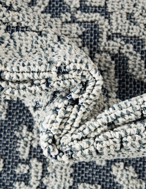 Navy Blue 2' 7 x 12' Symphony Outdoor Runner Area Rug Weather Resistant for Patio, Deck, Terrace, Balcony, Porch Durable Outside Carpet for Sale at Rug Engine