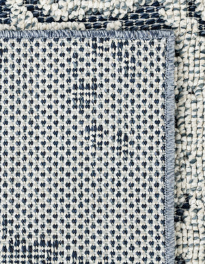 Navy Blue 2' x 6' 1 Symphony Outdoor Runner Area Rug Weather Resistant for Patio, Deck, Terrace, Balcony, Porch Durable Outside Carpet for Sale at Rug Engine