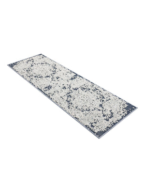 Navy Blue 2' x 6' 1 Symphony Outdoor Runner Area Rug Weather Resistant for Patio, Deck, Terrace, Balcony, Porch Durable Outside Carpet for Sale at Rug Engine