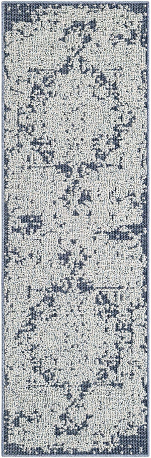 Navy Blue 2' x 6' 1 Symphony Outdoor Runner Area Rug Weather Resistant for Patio, Deck, Terrace, Balcony, Porch Durable Outside Carpet for Sale at Rug Engine