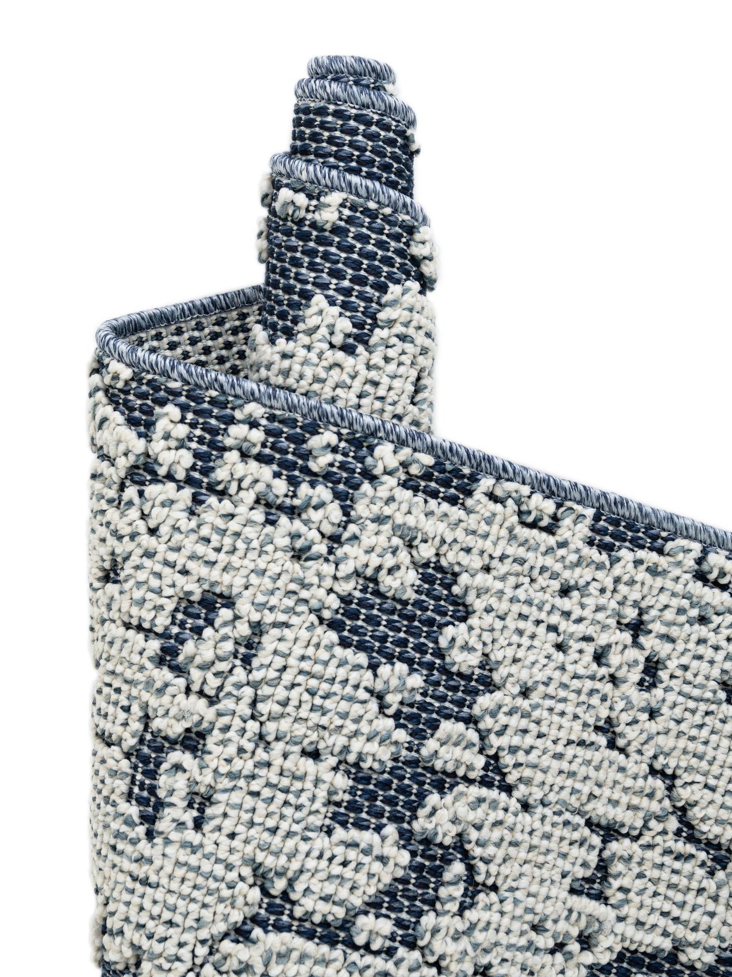 Navy Blue 3' 1 x 3' 1 Symphony Outdoor Round Area Rug Weather Resistant for Patio, Deck, Terrace, Balcony, Porch Durable Outside Carpet for Sale at Rug Engine