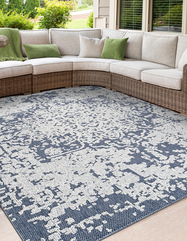 Olive 7' 10 x 7' 10 Symphony Outdoor Square Area Rug Weather Resistant for Patio, Deck, Terrace, Balcony, Porch Durable Outside Carpet for Sale at Rug Engine