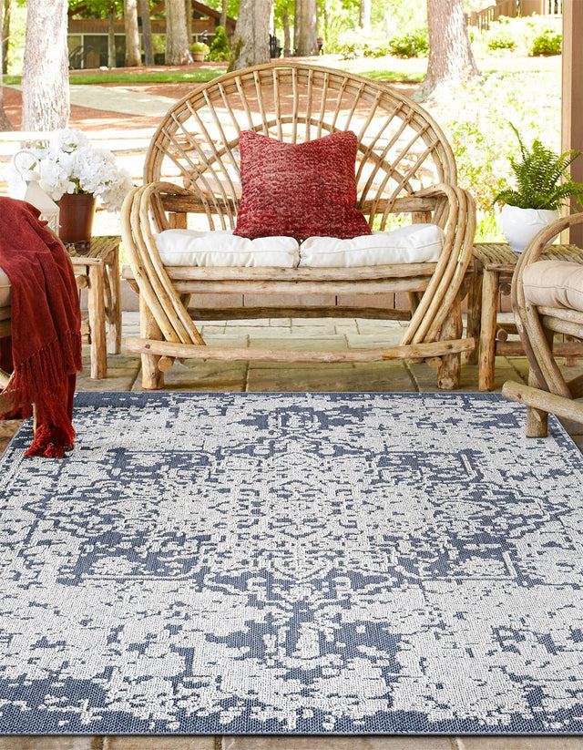 Olive 7' 10 x 7' 10 Symphony Outdoor Square Area Rug Weather Resistant for Patio, Deck, Terrace, Balcony, Porch Durable Outside Carpet for Sale at Rug Engine