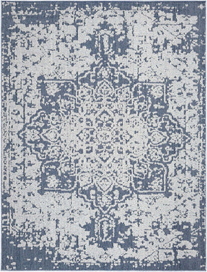 Navy Blue 7' 10 x 10' Symphony Outdoor Rectangle Area Rug Weather Resistant for Patio, Deck, Terrace, Balcony, Porch Durable Outside Carpet for Sale at Rug Engine