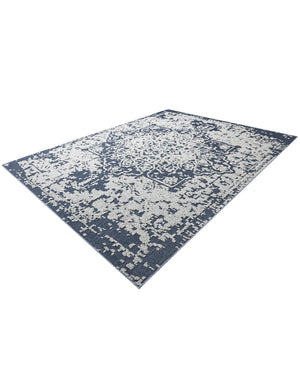 Navy Blue 9' x 12' Symphony Outdoor Rectangle Area Rug Weather Resistant for Patio, Deck, Terrace, Balcony, Porch Durable Outside Carpet for Sale at Rug Engine