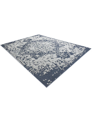 Navy Blue 9' x 12' Symphony Outdoor Rectangle Area Rug Weather Resistant for Patio, Deck, Terrace, Balcony, Porch Durable Outside Carpet for Sale at Rug Engine