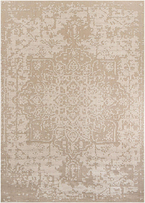 Khaki 10' x 14' 1 Symphony Outdoor Rectangle Area Rug Weather Resistant for Patio, Deck, Terrace, Balcony, Porch Durable Outside Carpet for Sale at Rug Engine