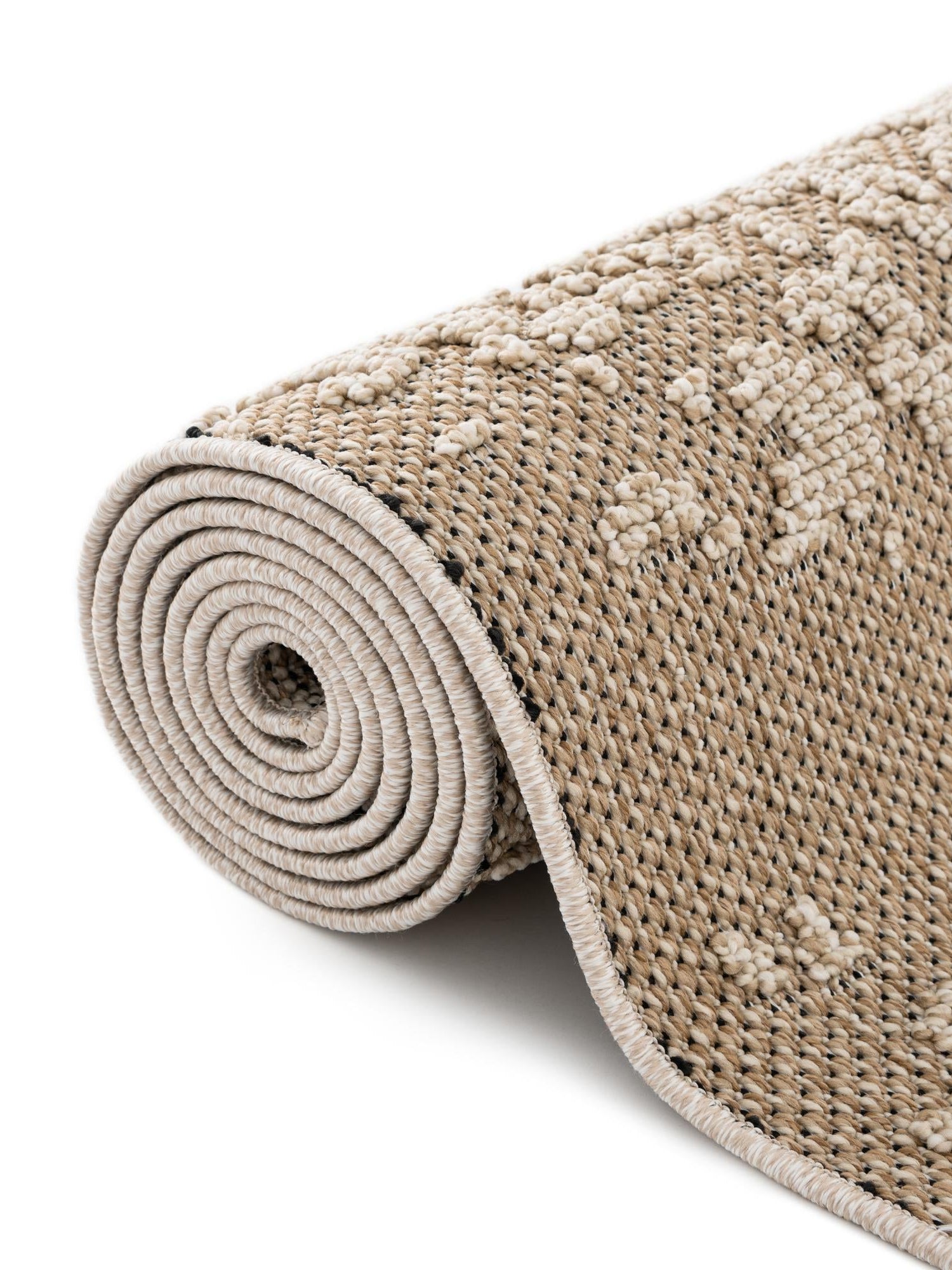 Khaki 3' 1 x 3' 1 Symphony Outdoor Round Area Rug Weather Resistant for Patio, Deck, Terrace, Balcony, Porch Durable Outside Carpet for Sale at Rug Engine