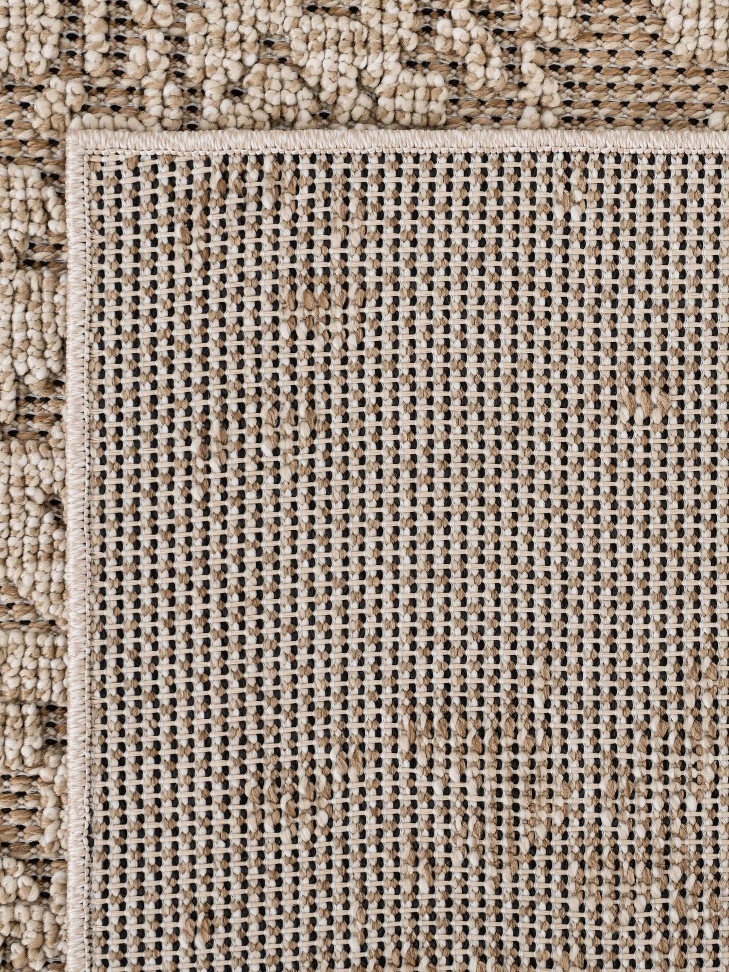 Khaki 5' 3 x 8' Symphony Outdoor Rectangle Area Rug Weather Resistant for Patio, Deck, Terrace, Balcony, Porch Durable Outside Carpet for Sale at Rug Engine
