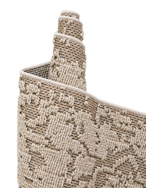 Khaki 6' 1 x 9' Symphony Outdoor Rectangle Area Rug Weather Resistant for Patio, Deck, Terrace, Balcony, Porch Durable Outside Carpet for Sale at Rug Engine