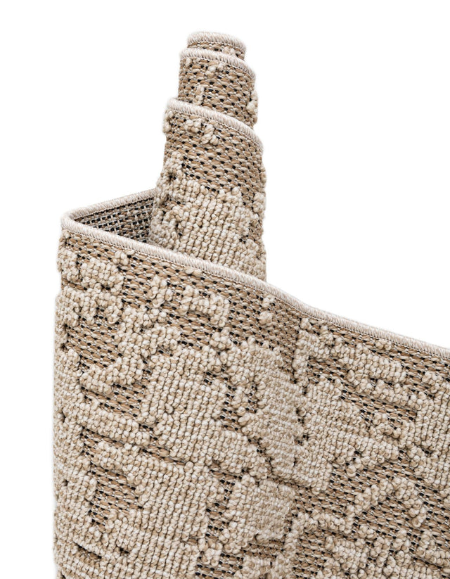 Khaki 6' 1 x 9' Symphony Outdoor Rectangle Area Rug Weather Resistant for Patio, Deck, Terrace, Balcony, Porch Durable Outside Carpet for Sale at Rug Engine