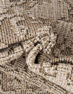 Khaki 2' 7 x 12' Symphony Outdoor Runner Area Rug Weather Resistant for Patio, Deck, Terrace, Balcony, Porch Durable Outside Carpet for Sale at Rug Engine