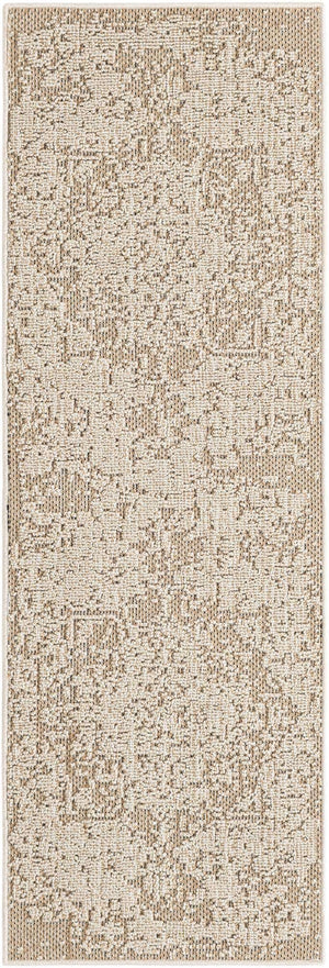 Khaki 2' x 6' 1 Symphony Outdoor Runner Area Rug Weather Resistant for Patio, Deck, Terrace, Balcony, Porch Durable Outside Carpet for Sale at Rug Engine
