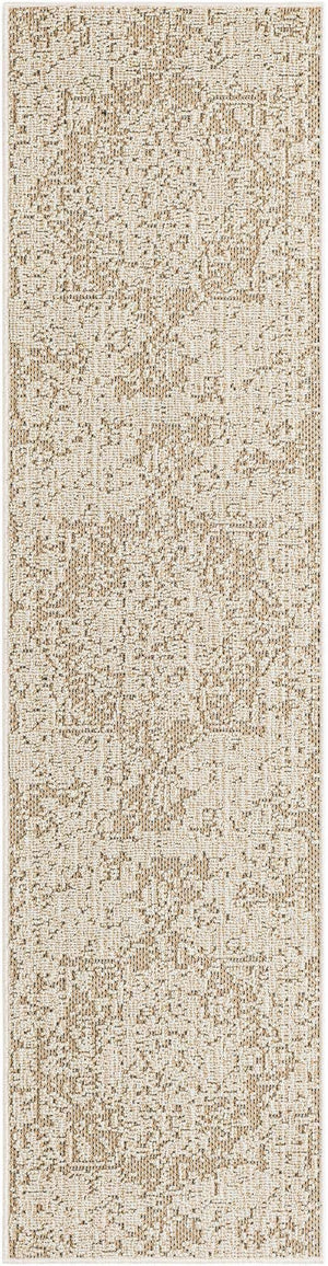 Khaki 2' x 8' Symphony Outdoor Runner Area Rug Weather Resistant for Patio, Deck, Terrace, Balcony, Porch Durable Outside Carpet for Sale at Rug Engine