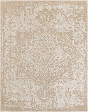 Khaki 7' 10 x 10' Symphony Outdoor Rectangle Area Rug Weather Resistant for Patio, Deck, Terrace, Balcony, Porch Durable Outside Carpet for Sale at Rug Engine