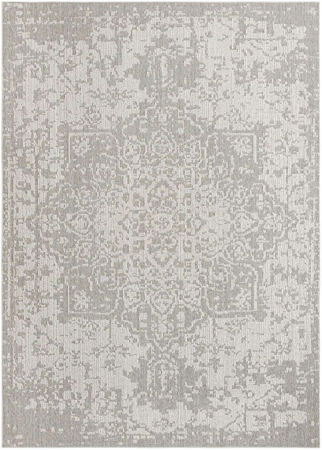 Light Gray 10' x 14' 1 Symphony Outdoor Rectangle Area Rug Weather Resistant for Patio, Deck, Terrace, Balcony, Porch Durable Outside Carpet for Sale at Rug Engine