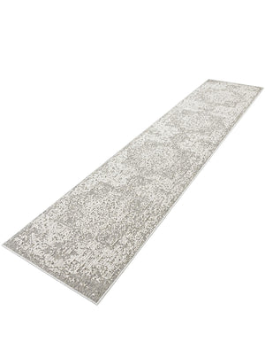 Light Gray 2' 7 x 12' Symphony Outdoor Runner Area Rug Weather Resistant for Patio, Deck, Terrace, Balcony, Porch Durable Outside Carpet for Sale at Rug Engine