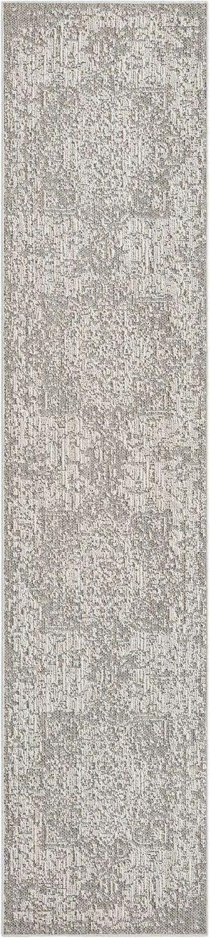 Light Gray 2' 7 x 12' Symphony Outdoor Runner Area Rug Weather Resistant for Patio, Deck, Terrace, Balcony, Porch Durable Outside Carpet for Sale at Rug Engine