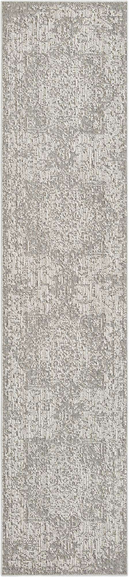 Light Gray 2' 7 x 12' Symphony Outdoor Runner Area Rug Weather Resistant for Patio, Deck, Terrace, Balcony, Porch Durable Outside Carpet for Sale at Rug Engine