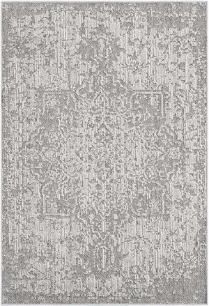Light Gray 4' 1 x 6' 1 Symphony Outdoor Rectangle Area Rug Weather Resistant for Patio, Deck, Terrace, Balcony, Porch Durable Outside Carpet for Sale at Rug Engine