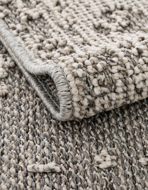 Light Gray 5' 3 x 5' 3 Symphony Outdoor Round Area Rug Weather Resistant for Patio, Deck, Terrace, Balcony, Porch Durable Outside Carpet for Sale at Rug Engine