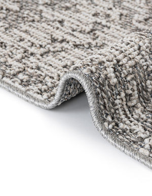 Light Gray 3' 1 x 3' 1 Symphony Outdoor Round Area Rug Weather Resistant for Patio, Deck, Terrace, Balcony, Porch Durable Outside Carpet for Sale at Rug Engine