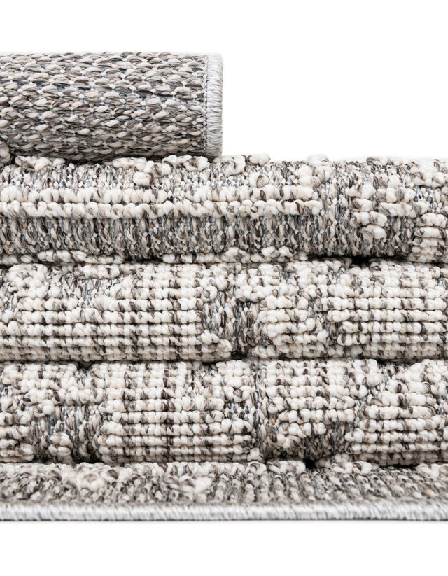 Light Gray 4' 1 x 6' 1 Symphony Outdoor Rectangle Area Rug Weather Resistant for Patio, Deck, Terrace, Balcony, Porch Durable Outside Carpet for Sale at Rug Engine