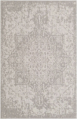 Light Gray 5' 3 x 8' Symphony Outdoor Rectangle Area Rug Weather Resistant for Patio, Deck, Terrace, Balcony, Porch Durable Outside Carpet for Sale at Rug Engine