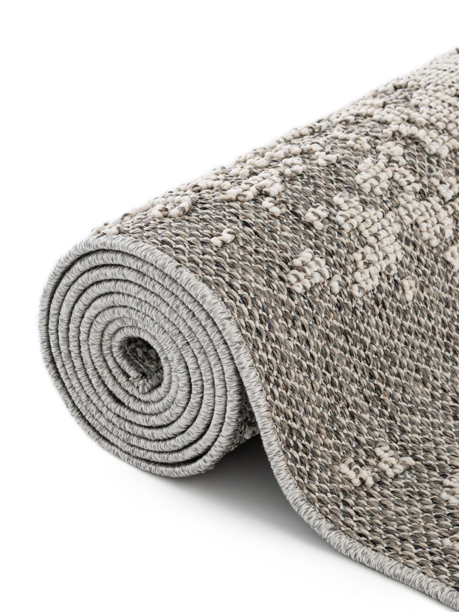 Light Gray 2' x 8' Symphony Outdoor Runner Area Rug Weather Resistant for Patio, Deck, Terrace, Balcony, Porch Durable Outside Carpet for Sale at Rug Engine