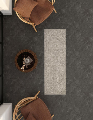 Light Gray 2' x 8' Symphony Outdoor Runner Area Rug Weather Resistant for Patio, Deck, Terrace, Balcony, Porch Durable Outside Carpet for Sale at Rug Engine