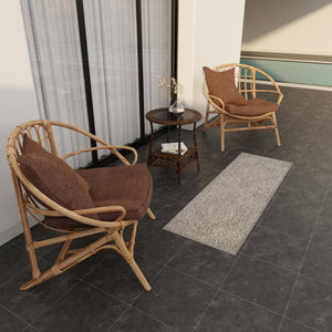Light Gray 2' x 6' 1 Symphony Outdoor Runner Area Rug Weather Resistant for Patio, Deck, Terrace, Balcony, Porch Durable Outside Carpet for Sale at Rug Engine