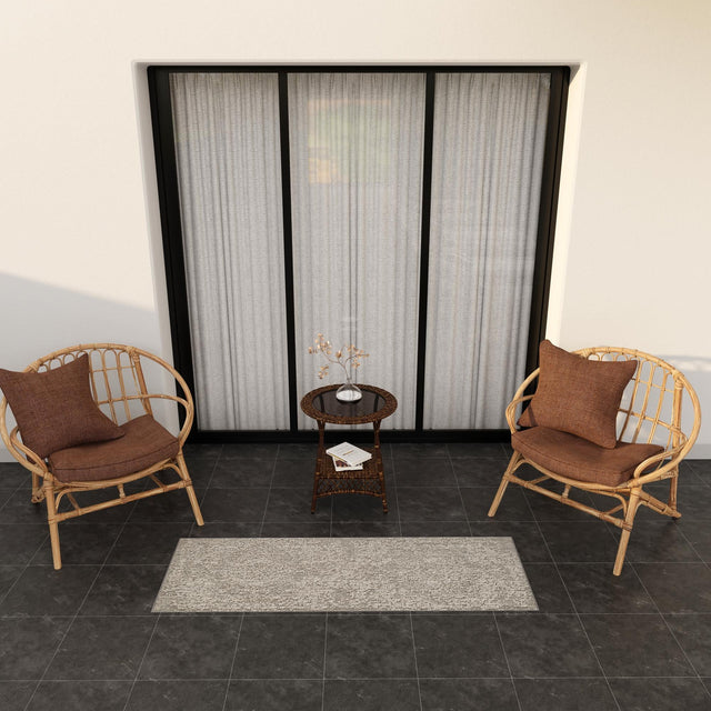 Light Gray 2' x 8' Symphony Outdoor Runner Area Rug Weather Resistant for Patio, Deck, Terrace, Balcony, Porch Durable Outside Carpet for Sale at Rug Engine