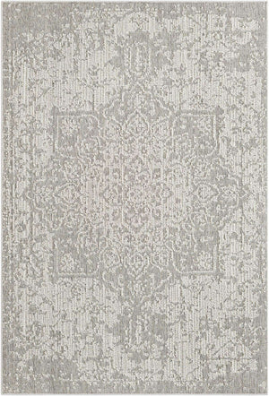 Light Gray 6' 1 x 9' Symphony Outdoor Rectangle Area Rug Weather Resistant for Patio, Deck, Terrace, Balcony, Porch Durable Outside Carpet for Sale at Rug Engine