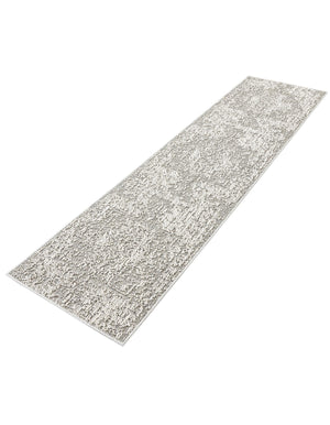 Light Gray 2' x 8' Symphony Outdoor Runner Area Rug Weather Resistant for Patio, Deck, Terrace, Balcony, Porch Durable Outside Carpet for Sale at Rug Engine