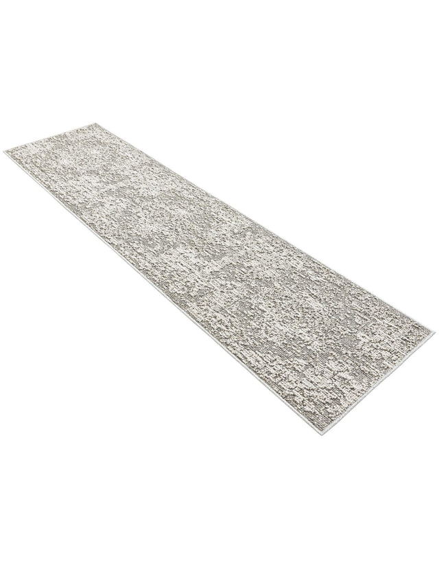 Light Gray 2' x 8' Symphony Outdoor Runner Area Rug Weather Resistant for Patio, Deck, Terrace, Balcony, Porch Durable Outside Carpet for Sale at Rug Engine