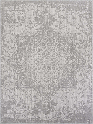 Light Gray 9' x 12' Symphony Outdoor Rectangle Area Rug Weather Resistant for Patio, Deck, Terrace, Balcony, Porch Durable Outside Carpet for Sale at Rug Engine