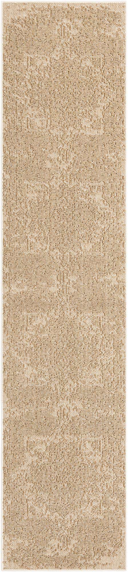 Beige 2' 7 x 12' Symphony Outdoor Runner Area Rug Weather Resistant for Patio, Deck, Terrace, Balcony, Porch Durable Outside Carpet for Sale at Rug Engine