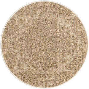 Beige 3' 1 x 3' 1 Symphony Outdoor Round Area Rug Weather Resistant for Patio, Deck, Terrace, Balcony, Porch Durable Outside Carpet for Sale at Rug Engine