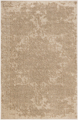 Beige 4' 1 x 6' 1 Symphony Outdoor Rectangle Area Rug Weather Resistant for Patio, Deck, Terrace, Balcony, Porch Durable Outside Carpet for Sale at Rug Engine