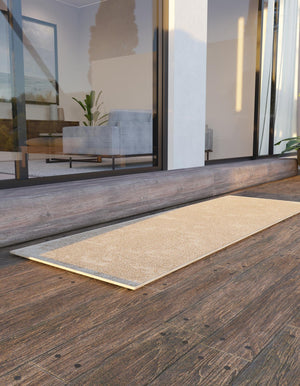 Beige 2' x 6' 1 Symphony Outdoor Runner Area Rug Weather Resistant for Patio, Deck, Terrace, Balcony, Porch Durable Outside Carpet for Sale at Rug Engine