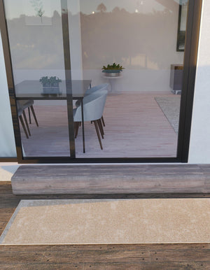 Beige 2' x 6' 1 Symphony Outdoor Runner Area Rug Weather Resistant for Patio, Deck, Terrace, Balcony, Porch Durable Outside Carpet for Sale at Rug Engine