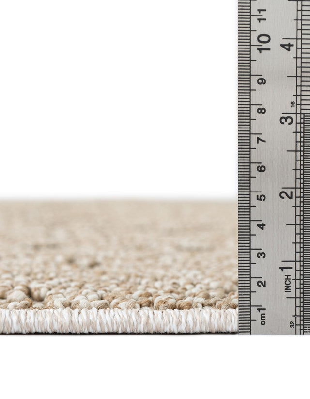 Beige 2' x 6' 1 Symphony Outdoor Runner Area Rug Weather Resistant for Patio, Deck, Terrace, Balcony, Porch Durable Outside Carpet for Sale at Rug Engine