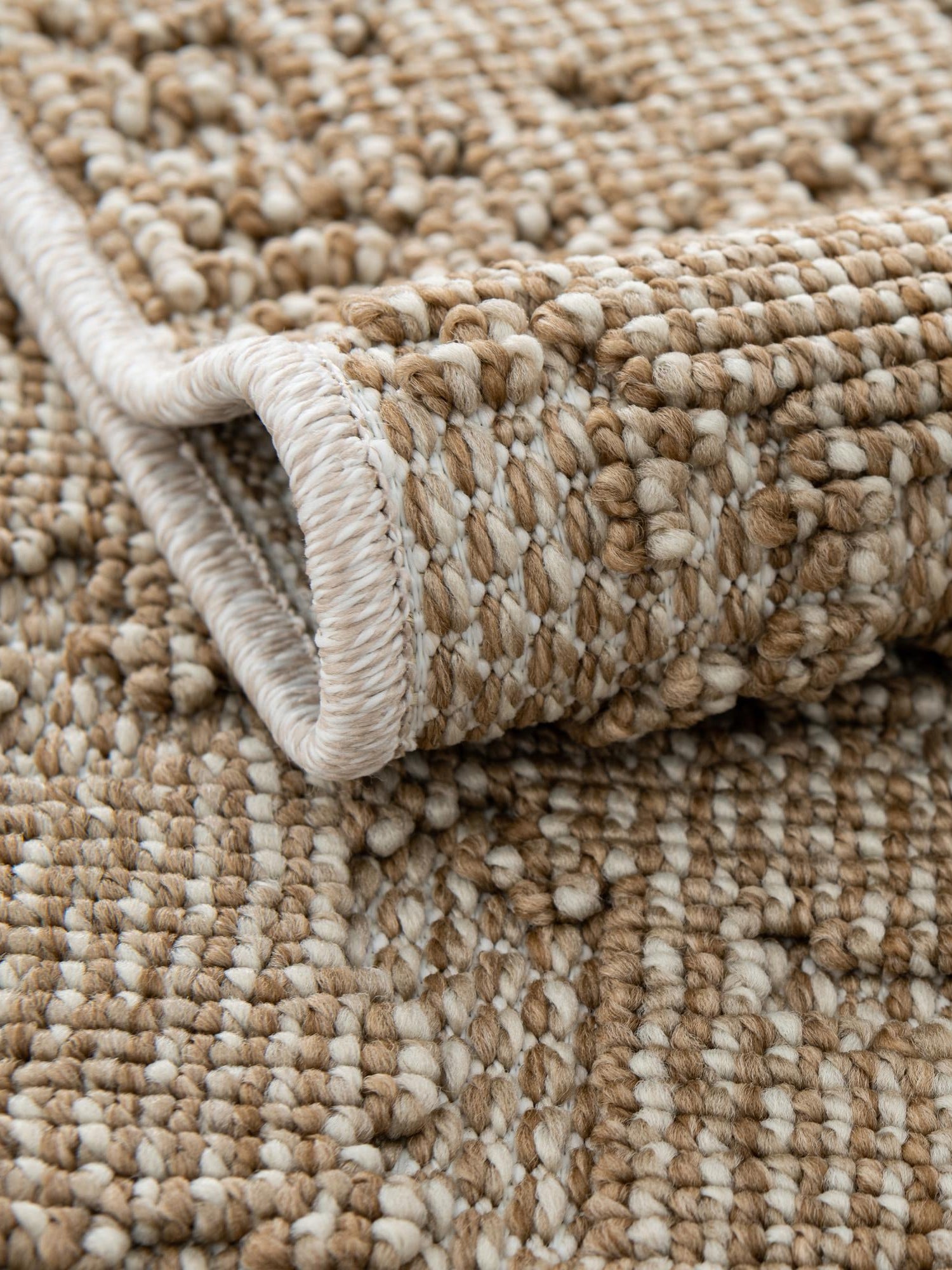 Beige 2' x 8' Symphony Outdoor Runner Area Rug Weather Resistant for Patio, Deck, Terrace, Balcony, Porch Durable Outside Carpet for Sale at Rug Engine