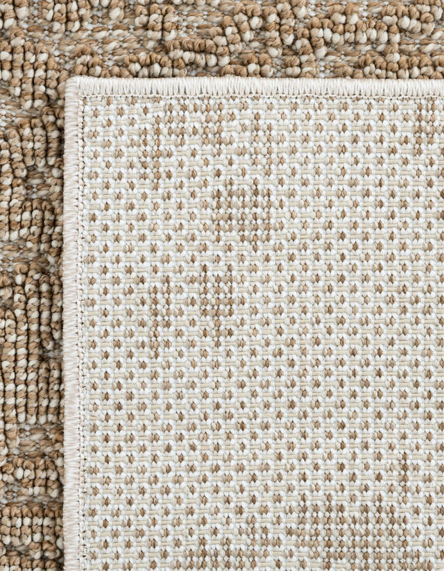 Beige 2' x 6' 1 Symphony Outdoor Runner Area Rug Weather Resistant for Patio, Deck, Terrace, Balcony, Porch Durable Outside Carpet for Sale at Rug Engine
