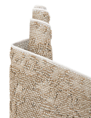 Beige 2' 7 x 12' Symphony Outdoor Runner Area Rug Weather Resistant for Patio, Deck, Terrace, Balcony, Porch Durable Outside Carpet for Sale at Rug Engine